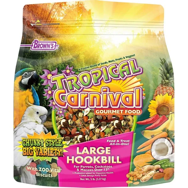 5 Lb F.M. Brown Tropical Carnival Large Hookbill - Food